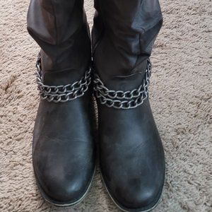 Flat Biker Boots